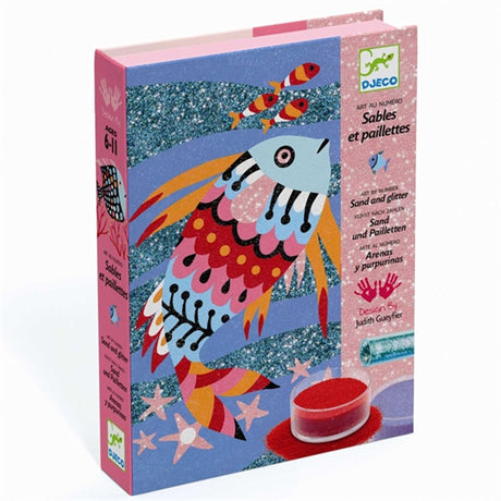 Djeco Creative Box Coloured Sand - Rainbow Fish