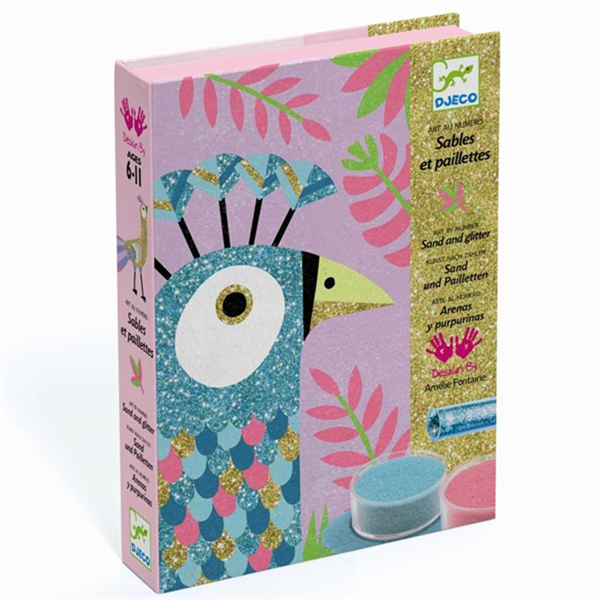 Djeco Creative Box Coloured Sand - Birds