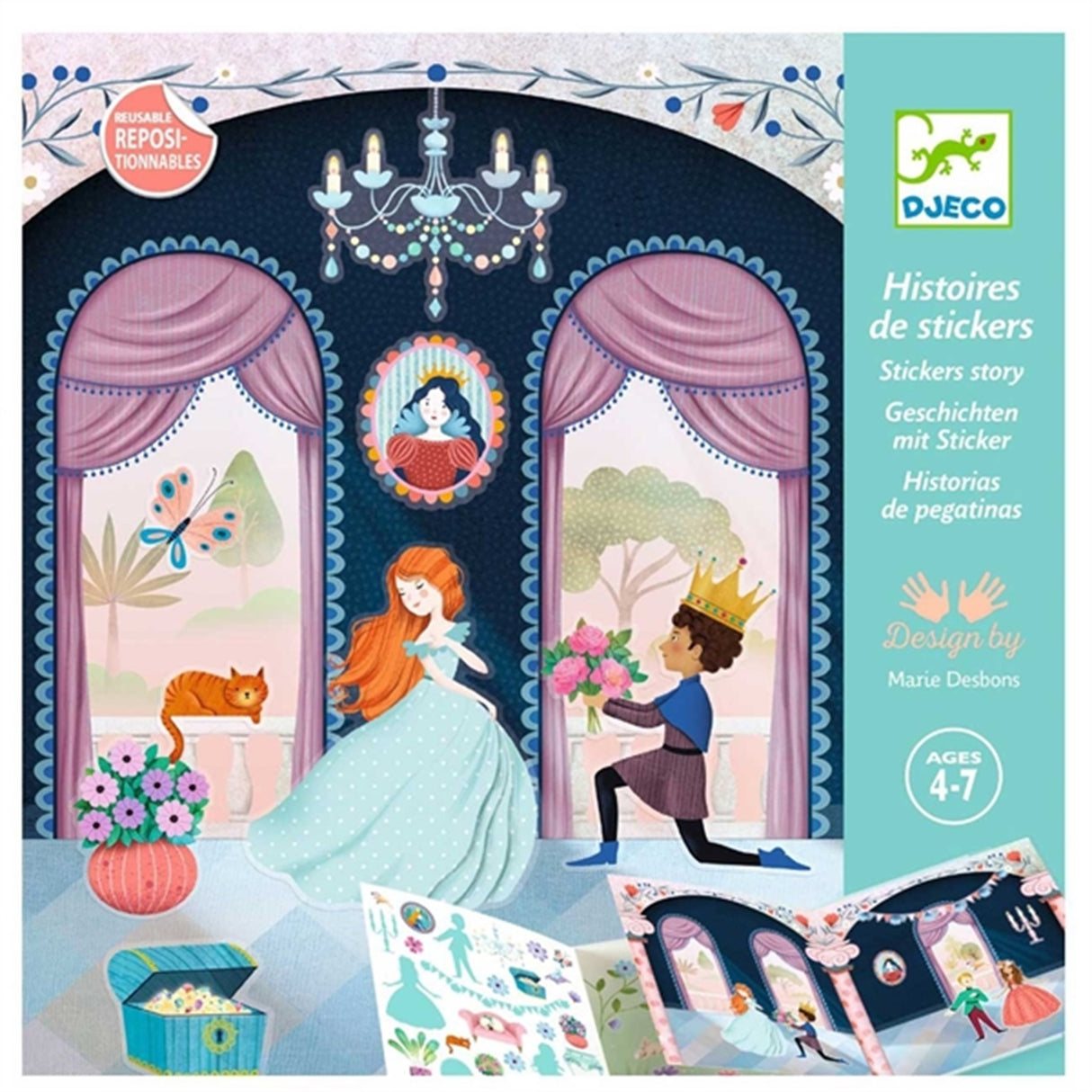 Djeco Stickers Reusable The Castle