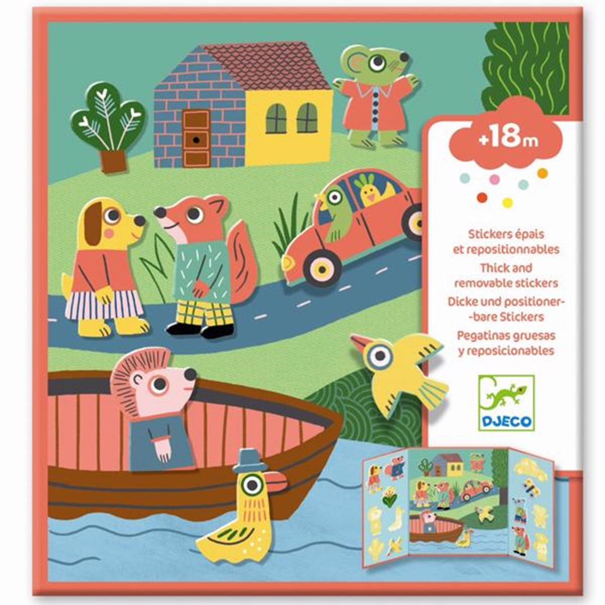 Djeco Stickers Reusable Animals