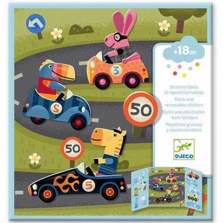 Djeco Stickers Reusable Cars