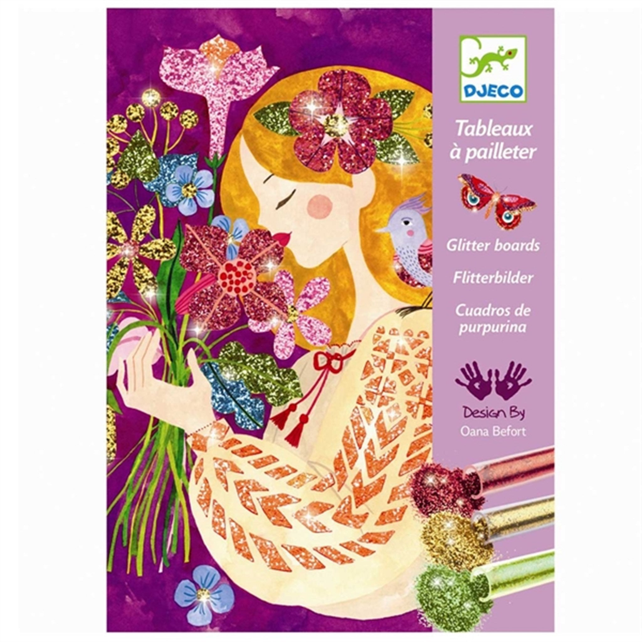 Djeco Creative Box Glittercards - Scent Of Flowers