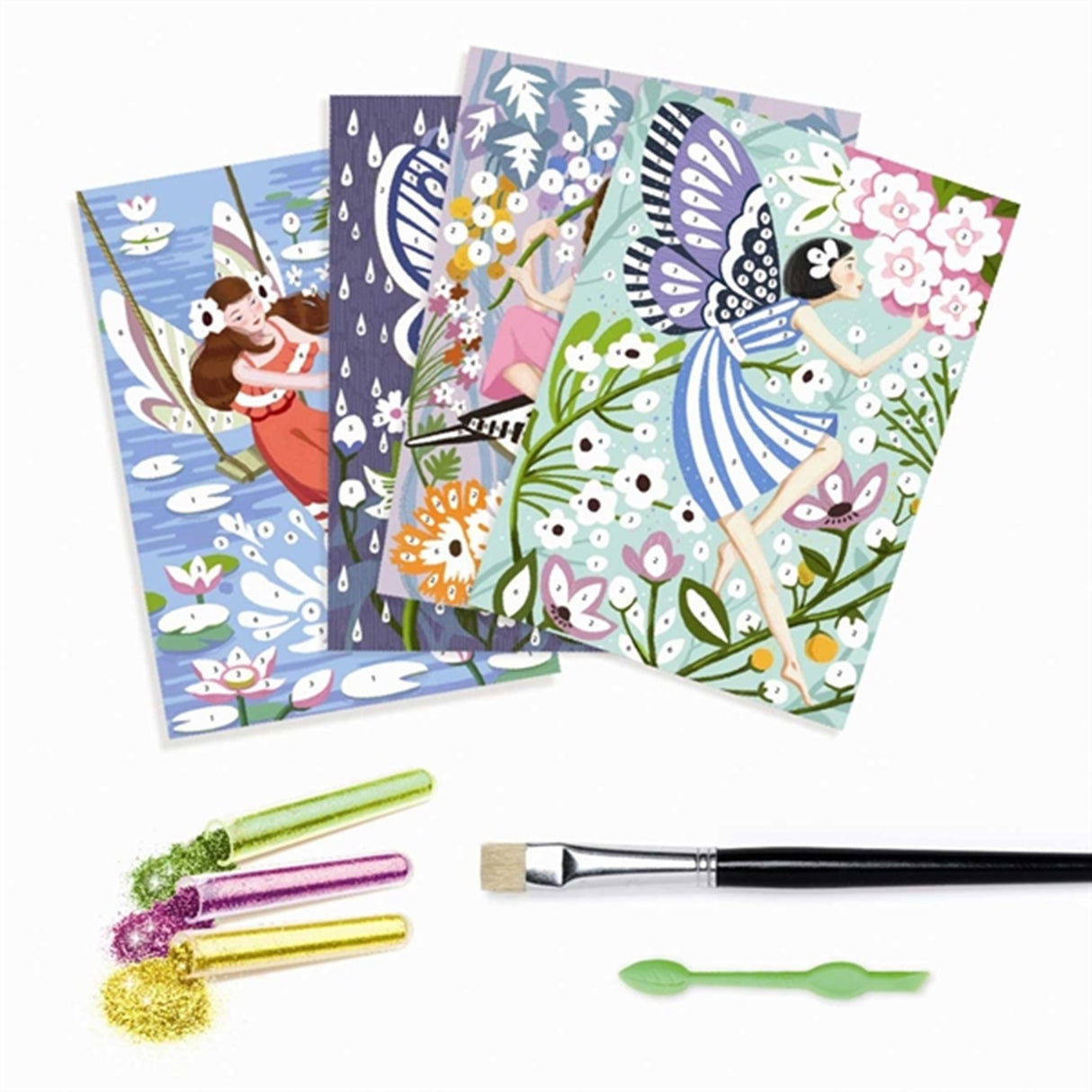Djeco Creative Box Glittercards - Fairies 3