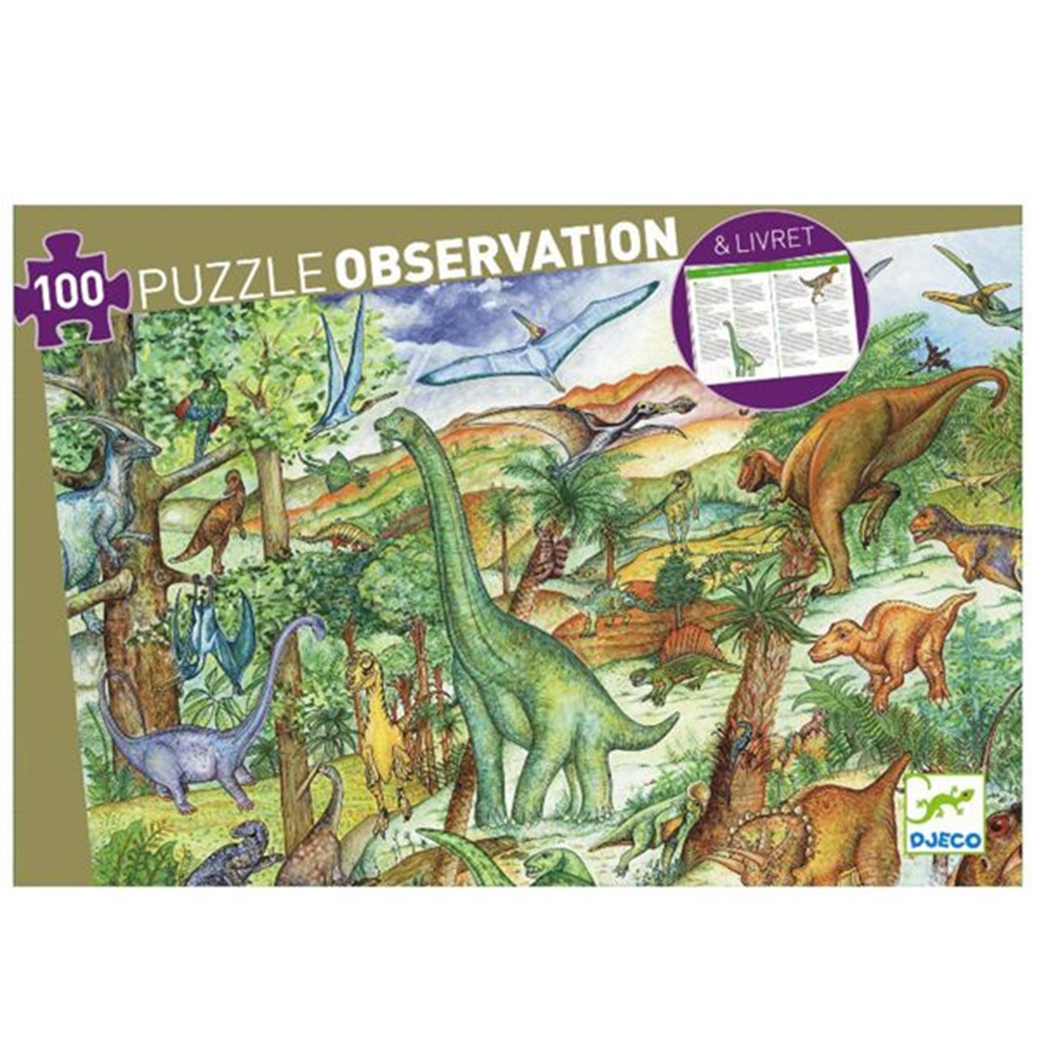 Djeco Floor Puzzle Dinosaurer