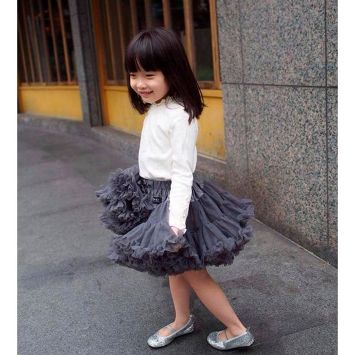 Dolly by Le Petit Tom Skirt Dark Grey 3