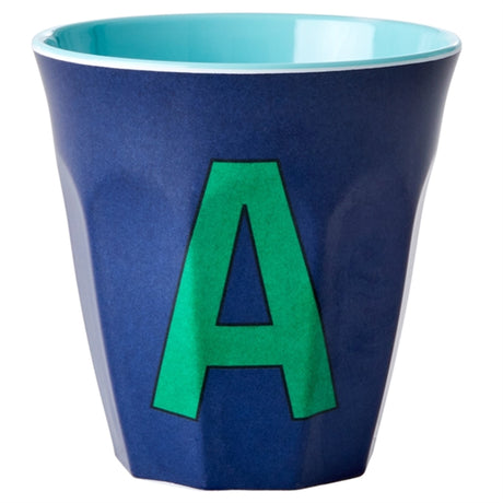 RICE Bluish Colors Melamin Alphabet Cup