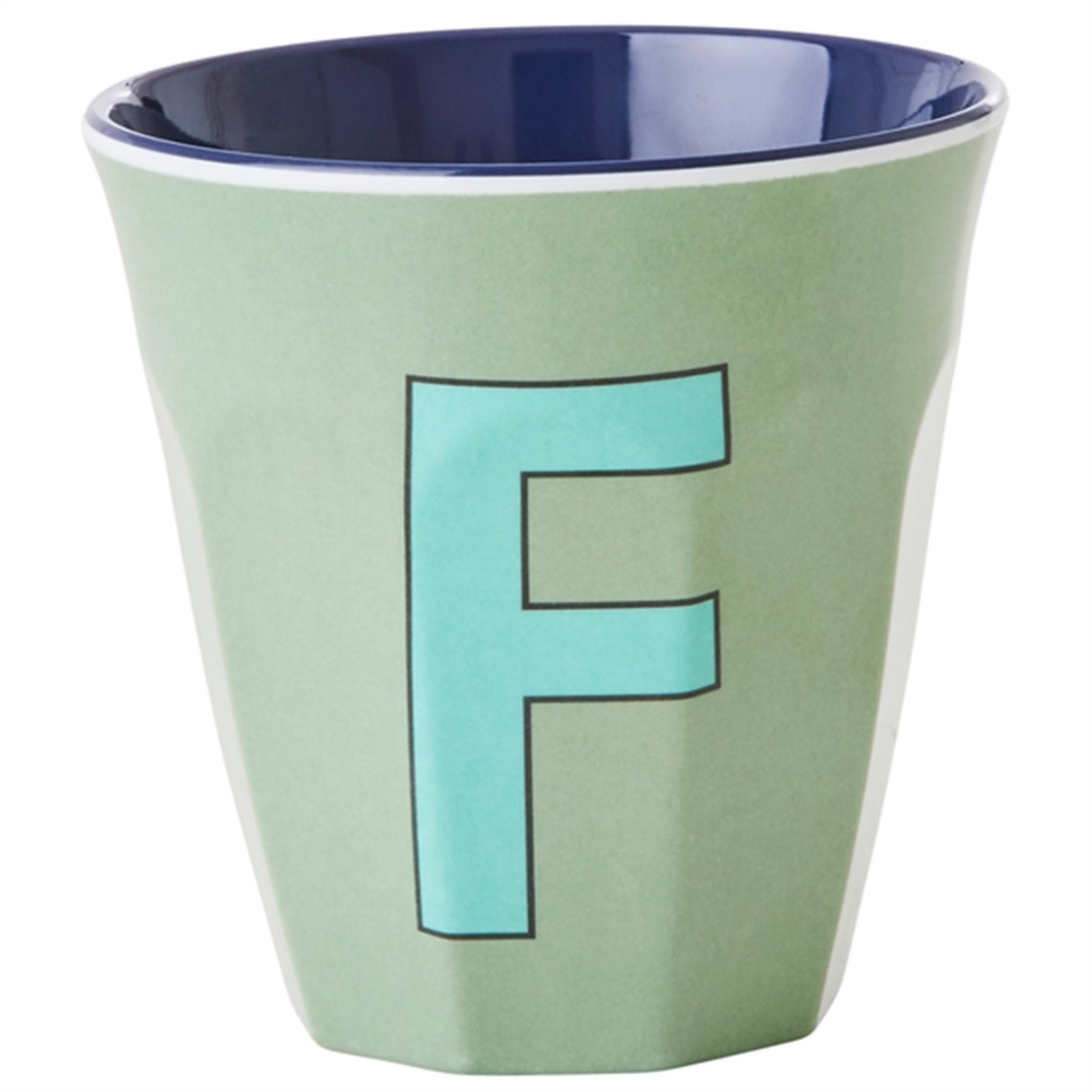 RICE Bluish Colors Melamin Alphabet Cup