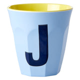 RICE Bluish Colors Melamin Alphabet Cup