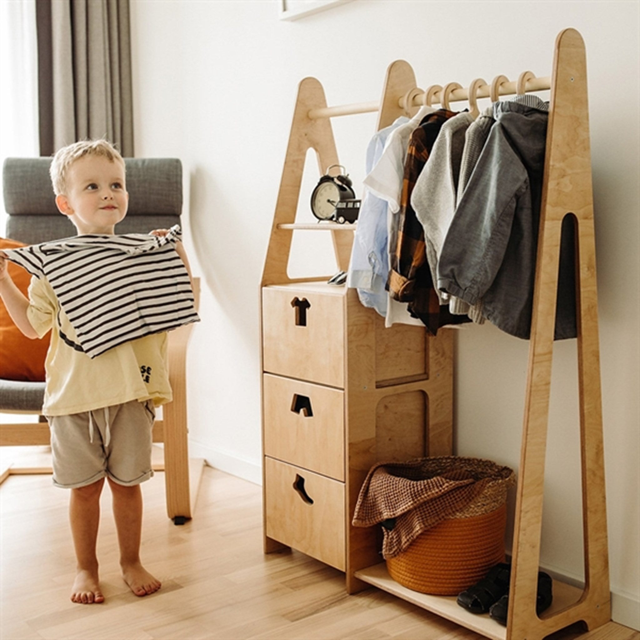 Children Wardrobe with Drawers Duck Woodworks Luksusbaby