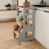 Duck Woodworks Adjustable Kitchen Tower Grey 3