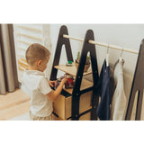 Duck Woodworks Children Wardrobe with Drawers Black