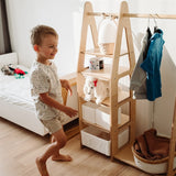 Duck Woodworks Children Wardrobe without Drawers Natural