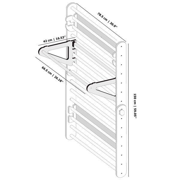 Duck Woodworks Climbing Triangle Wall Set Natural