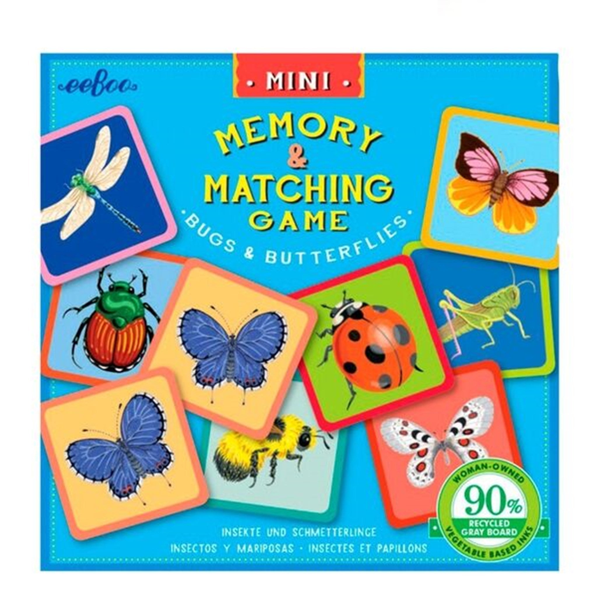 Eeboo Miniature Memory Game - Bugs and Butterflies