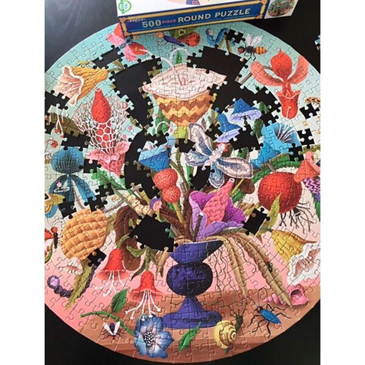 Eeboo Puzzle 500 Pieces - Crazy Bug Bouquet 5