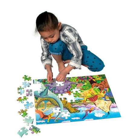 Eeboo Puzzle 100 Pieces - Dinosaurs 2