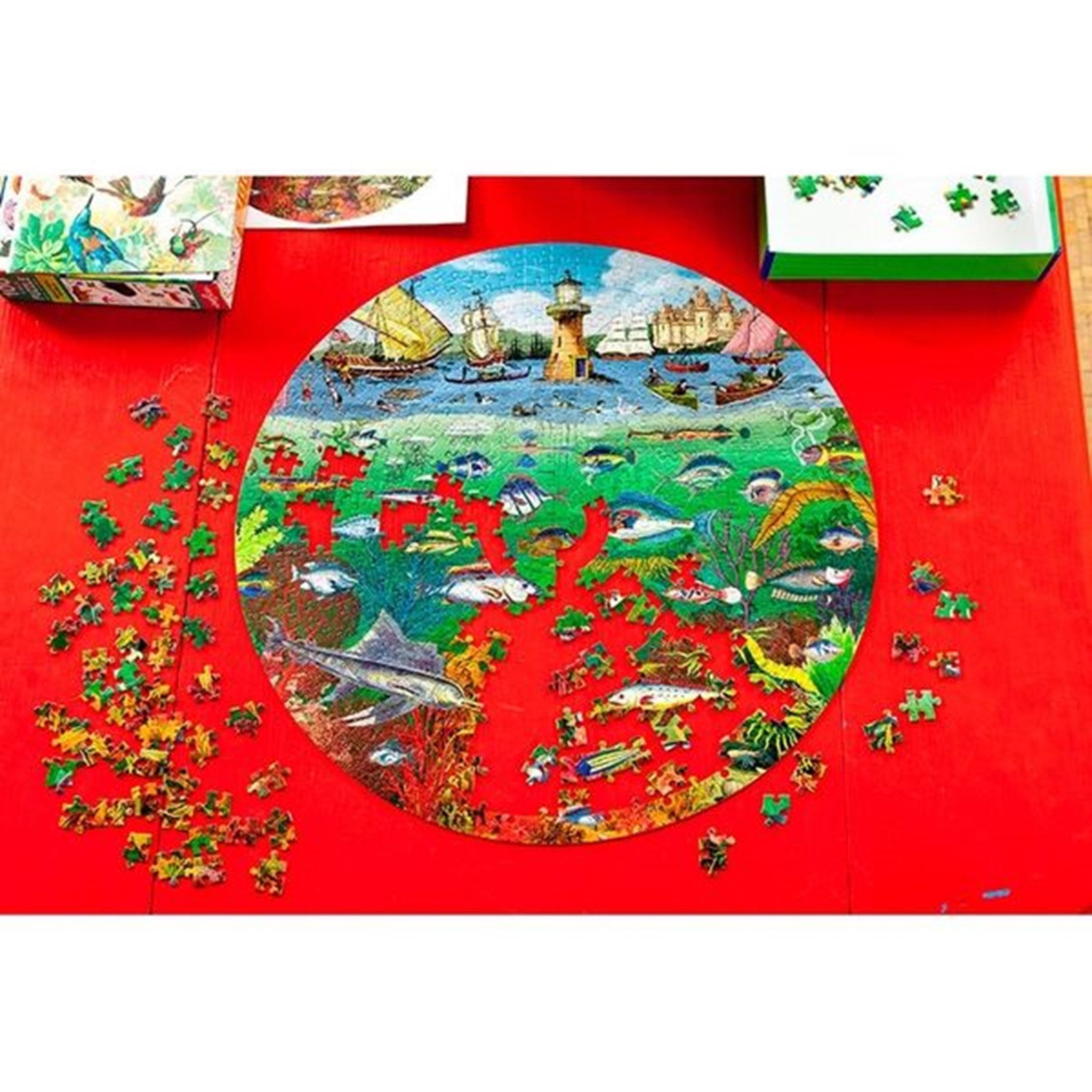Eeboo Puzzle 500 Pieces - Fish and Boats 4