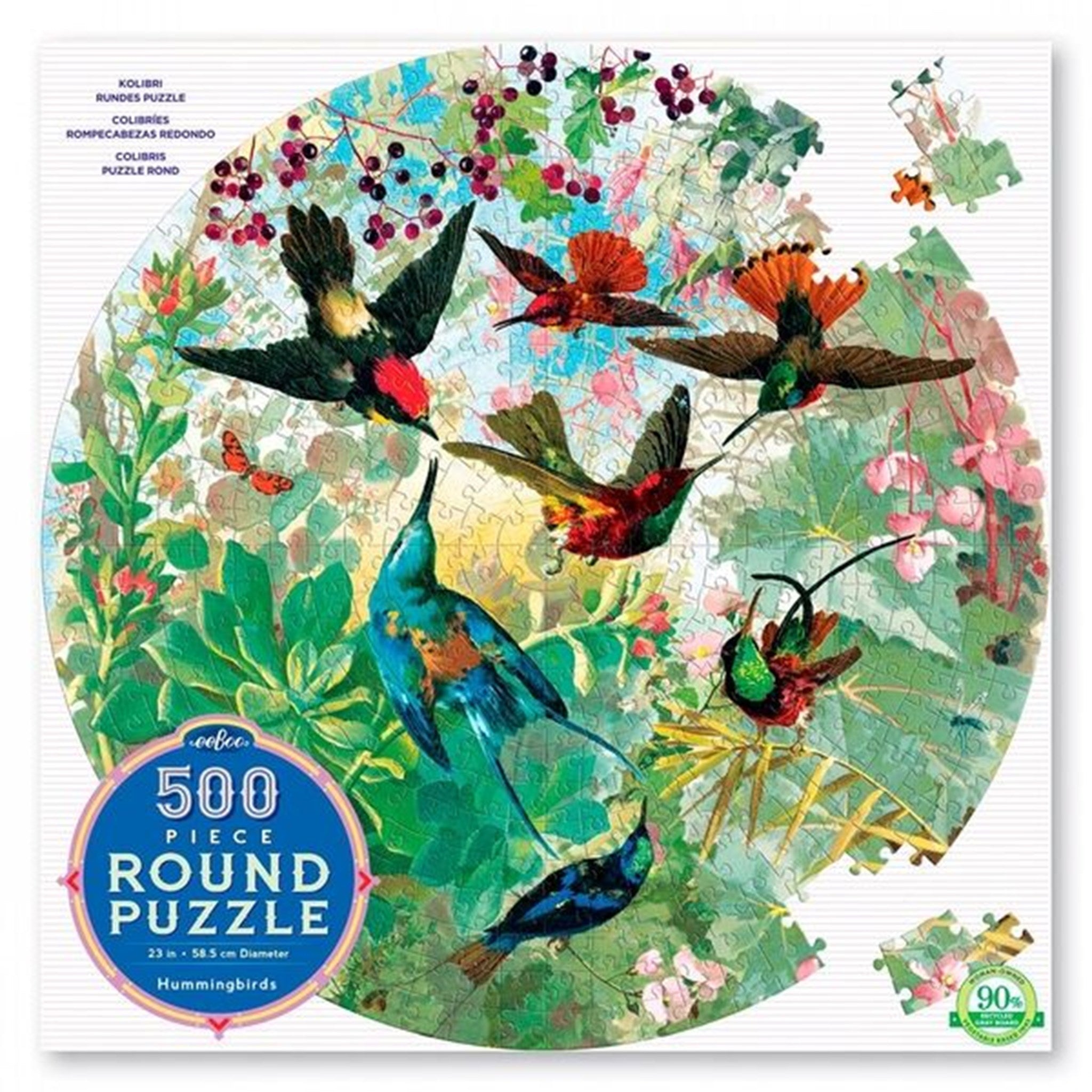 Eeboo Puzzle 500 Pieces - Hummingbirds