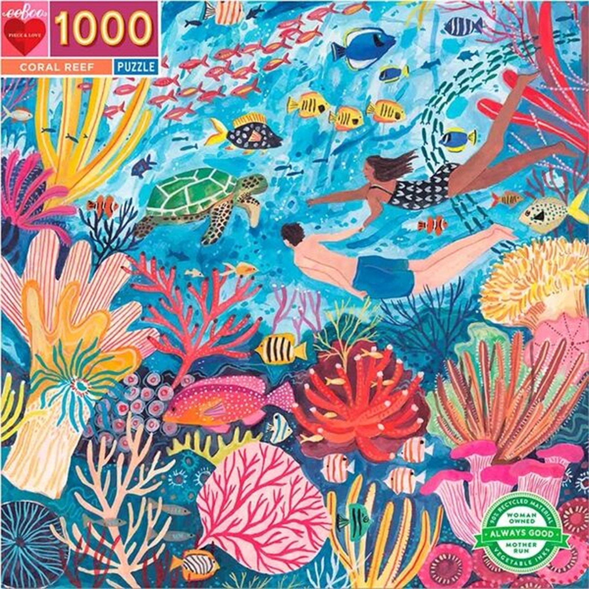 Eeboo Puzzle 1000 Pieces - Coral Reef