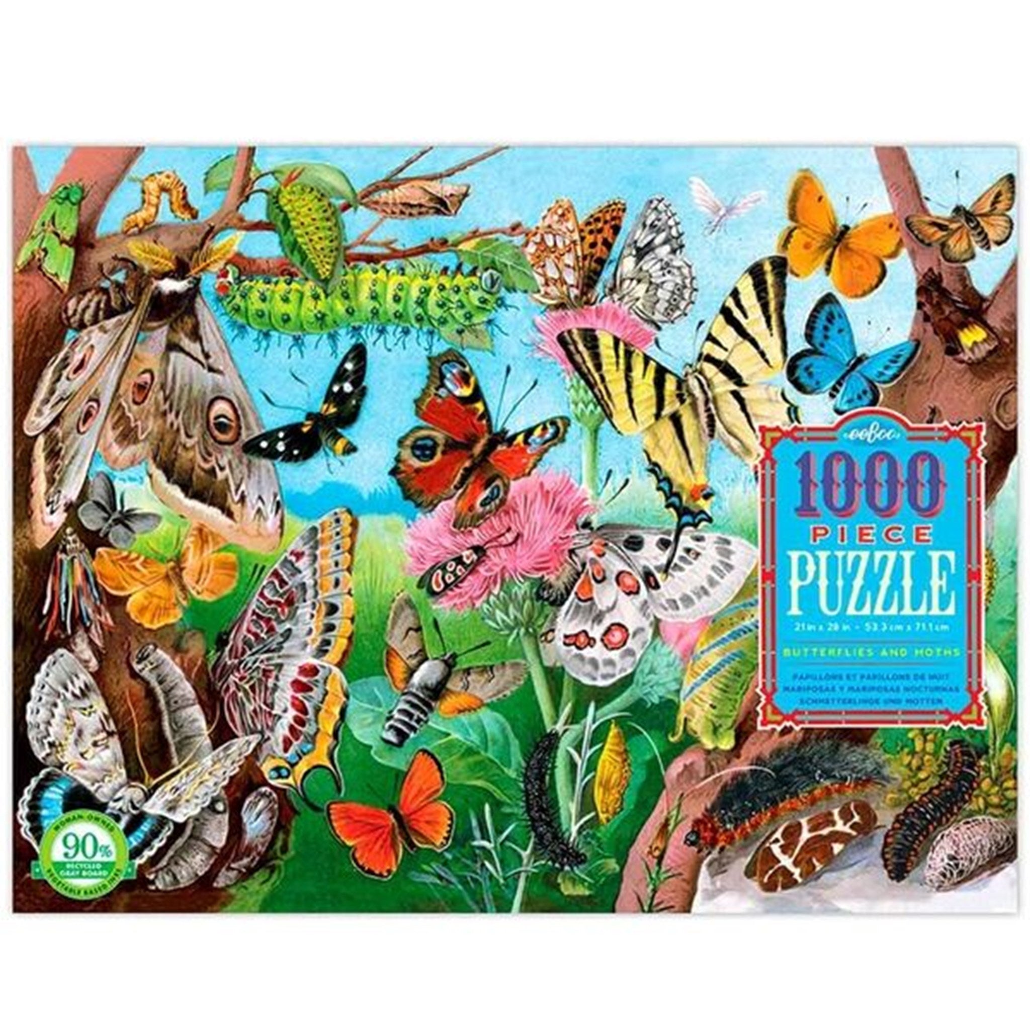 Eeboo Puzzle 1000 Pieces - Butterflies