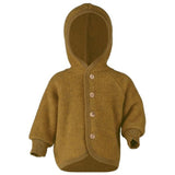 Engel Hooded Jacket with Wooden Buttons Saffron Mélange