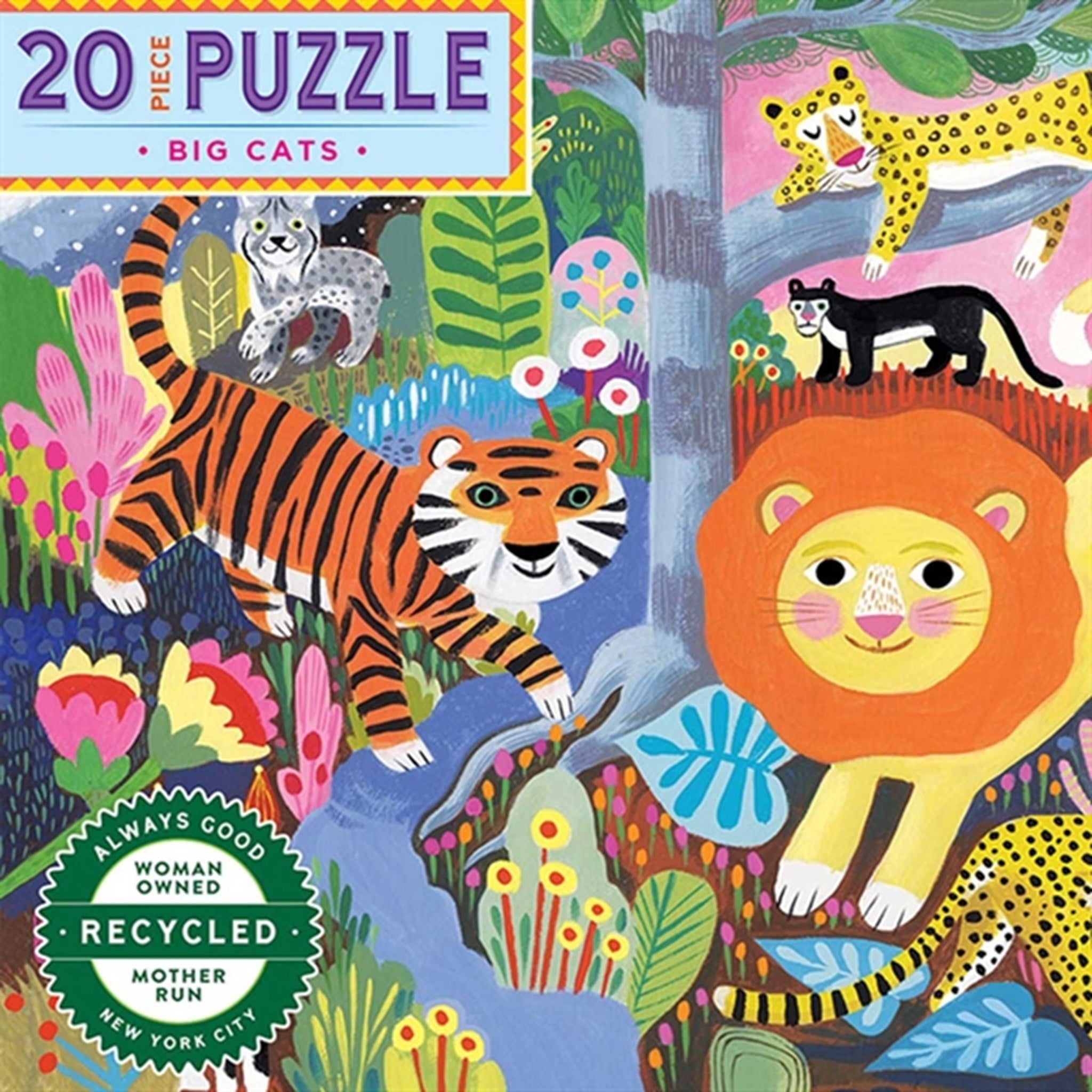 Eeboo Puzzle 20 Pieces -  Wild Cats