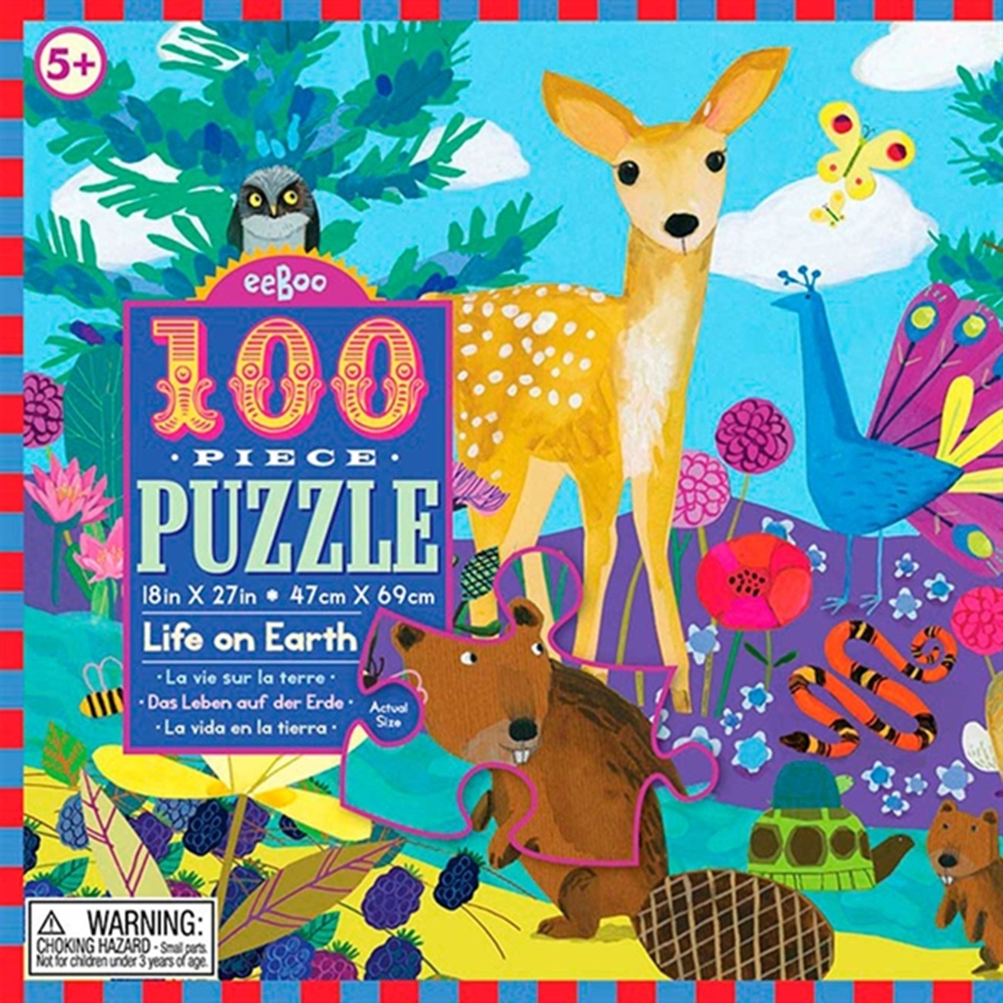 Eeboo Puzzle 100 Pieces - Life On Earth