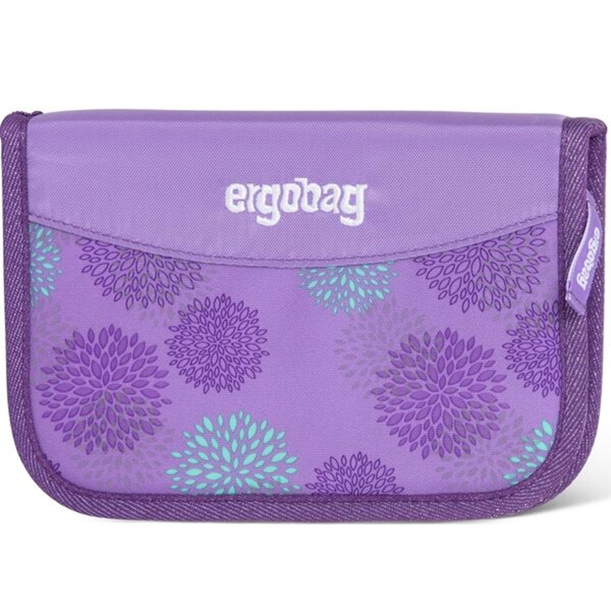 Ergobag Hard Pencil Case SleighBear Glow Purple Ice Flowers