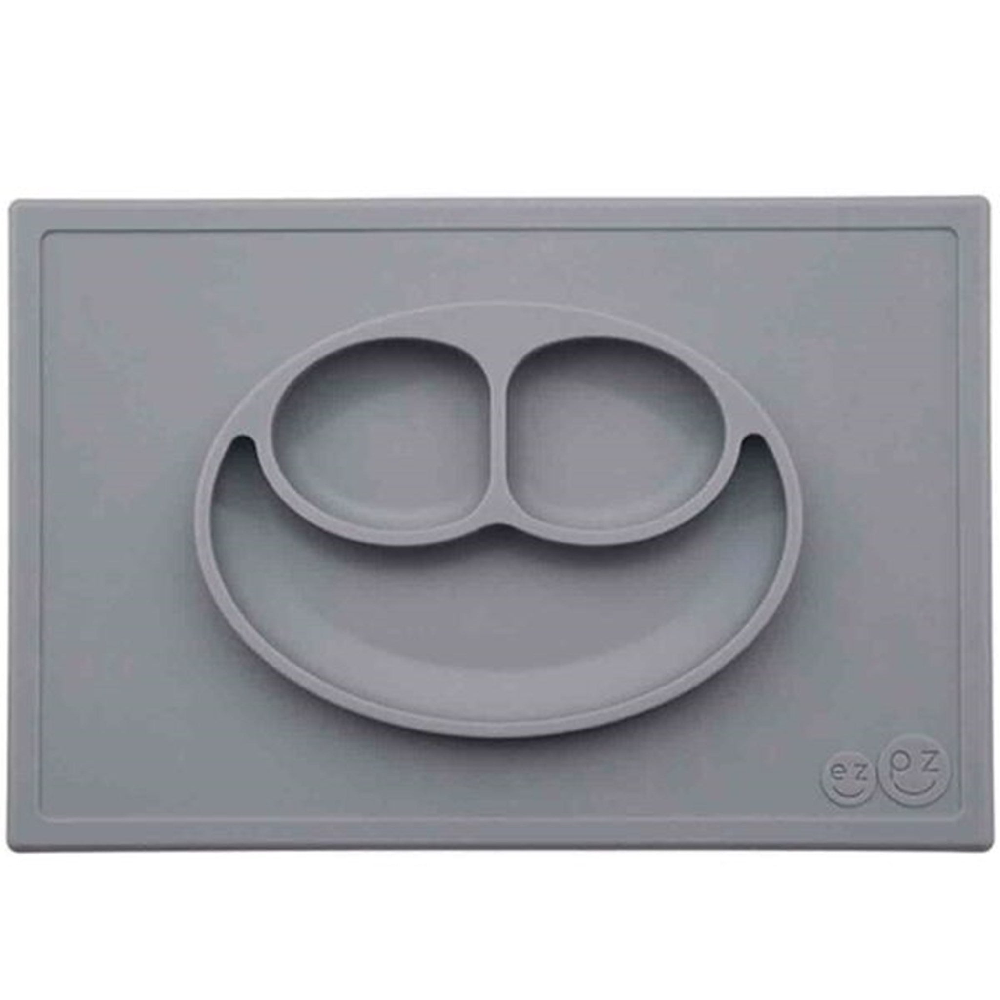 EZPZ Happy Mat Placemat + Plate in One Grey