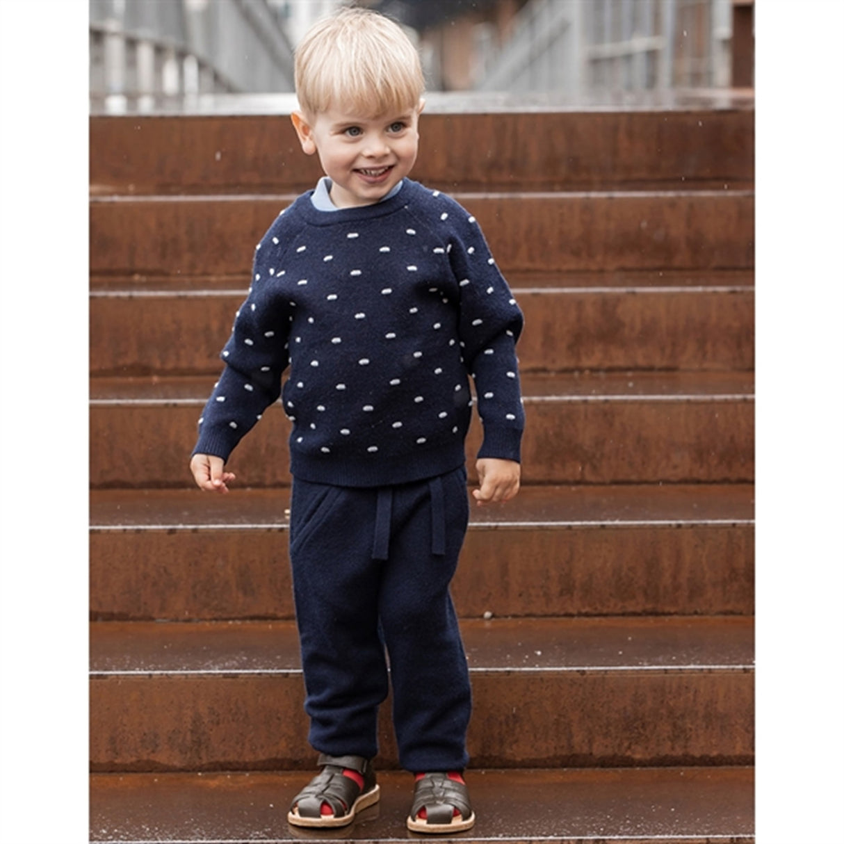 Fliink Navy/Dot Benna Dot Knit