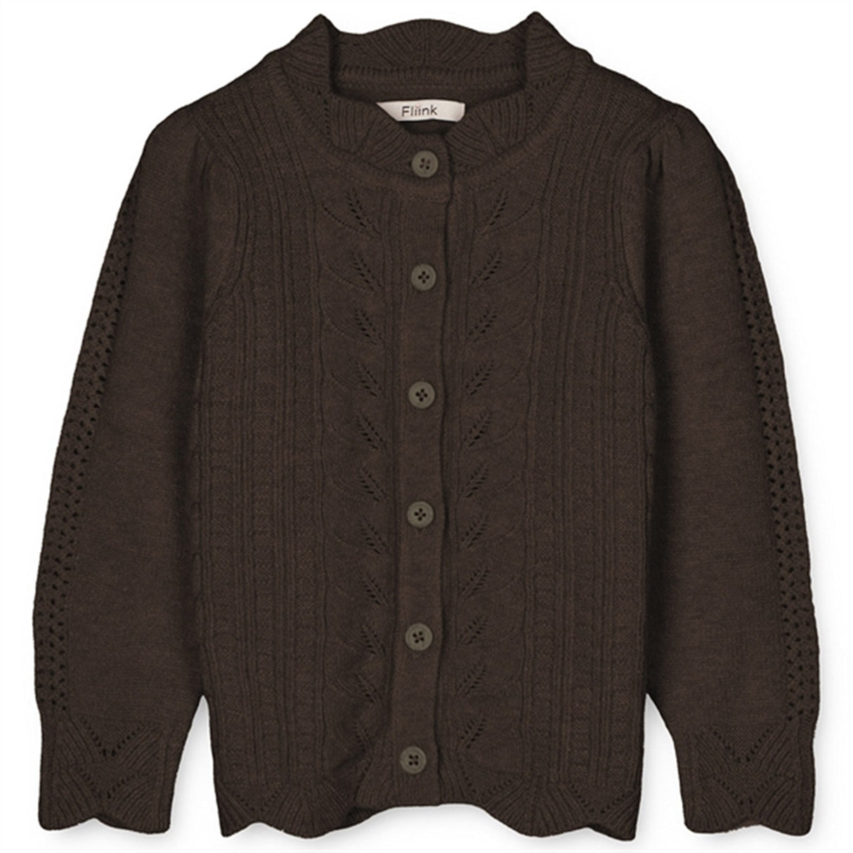 Fliink Coffee Bean Lilly Knit Cardigan