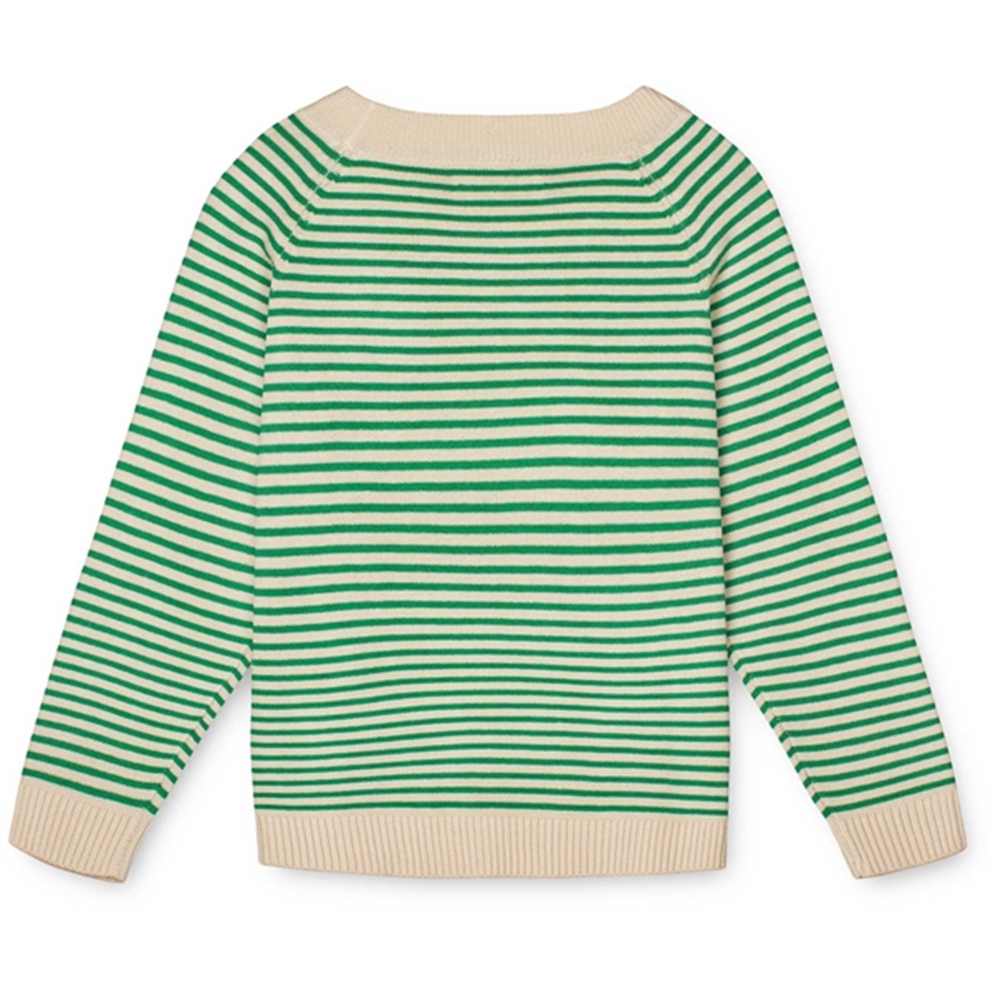 Fliink Jelly Bean Green Stripe Fave Stripe Knitted Cardigan 2