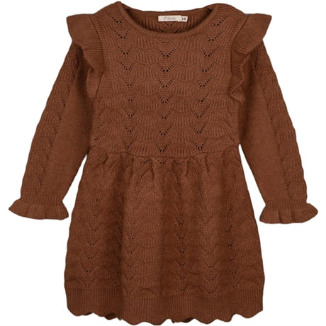 Fliink Carob Brown Benna New Ruffle Dress