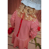 Fliink Cradle Pink W. Red Stripes Favo Peplum Dress 2