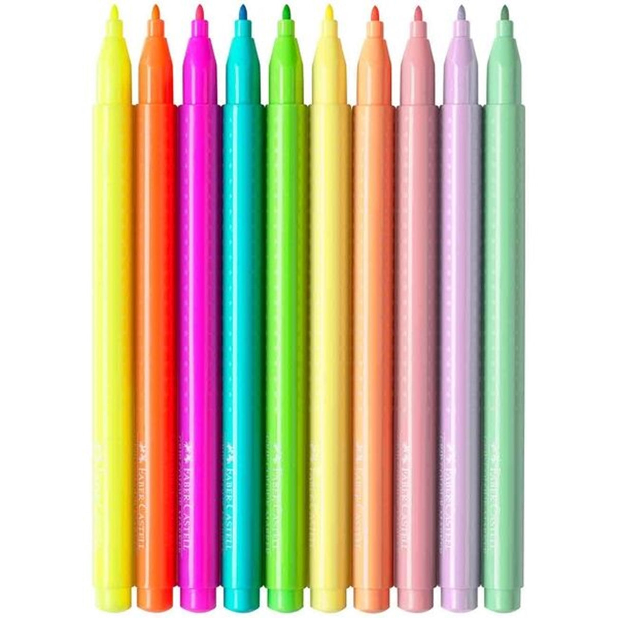 Faber Castell Grip Felt Pens 10 Colours Neon/Pastel