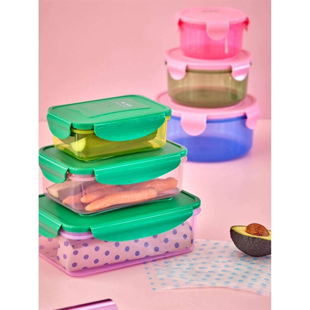 RICE Multicolor Food Boxes 3-pack