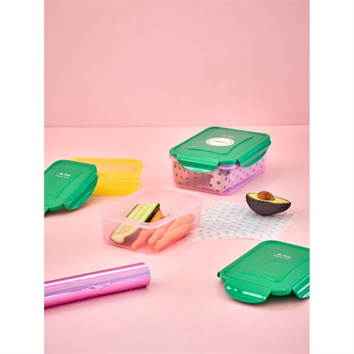 RICE Multicolor Food Boxes 3-pack