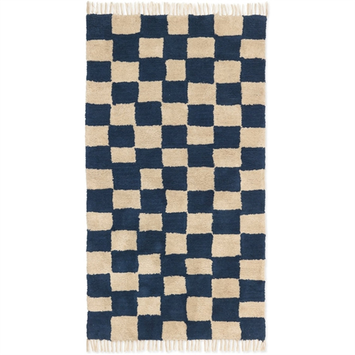 Ferm Living Mara Washable Rug Deep Blue/Warm Sand