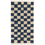 Ferm Living Mara Washable Rug Deep Blue/Warm Sand