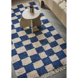 Ferm Living Mara Washable Rug Deep Blue/Warm Sand