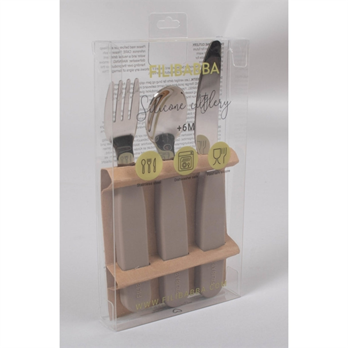 FILIBABBA Cutlery Set Warm Grey 3