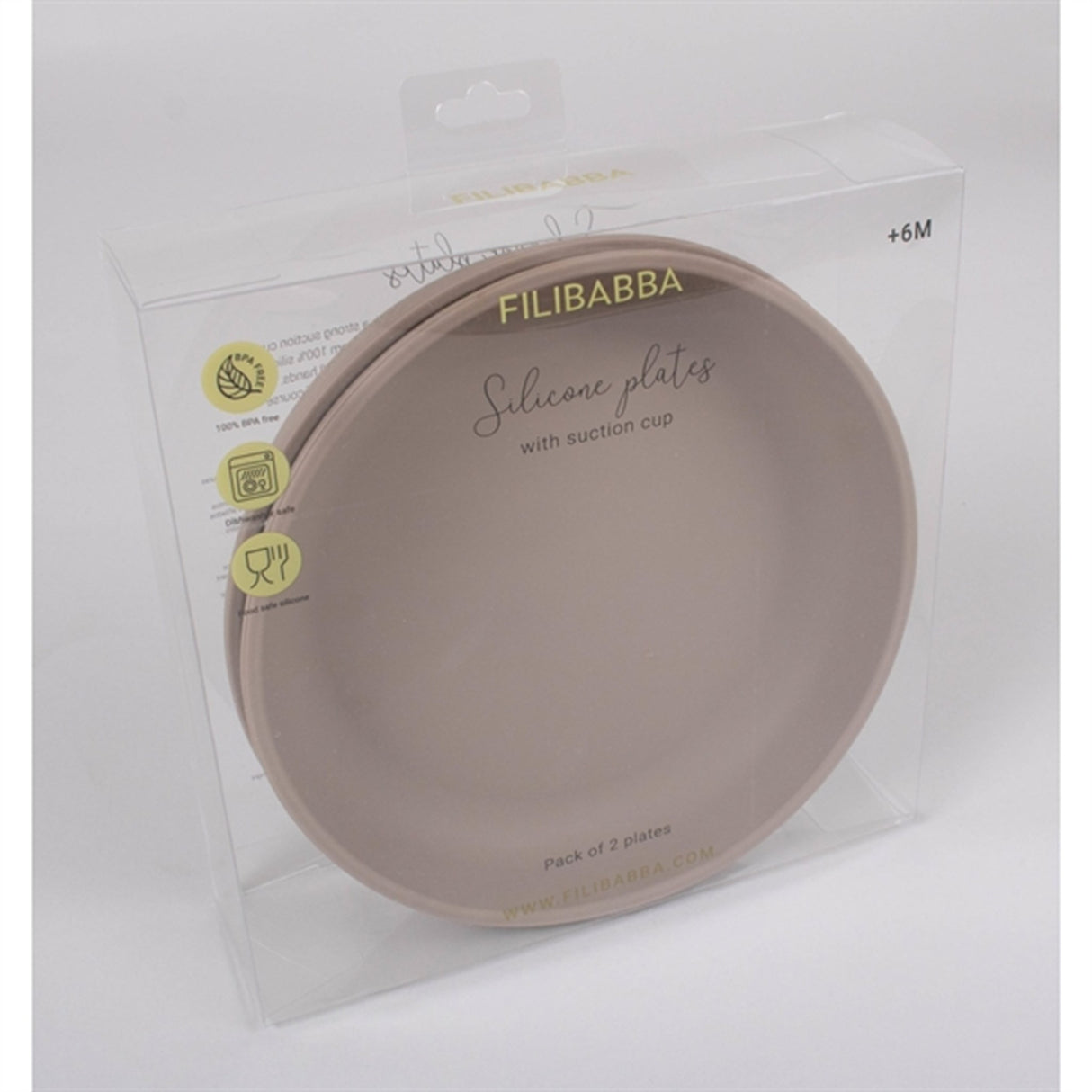 FILIBABBA Plate 2-pack Warm Grey 4