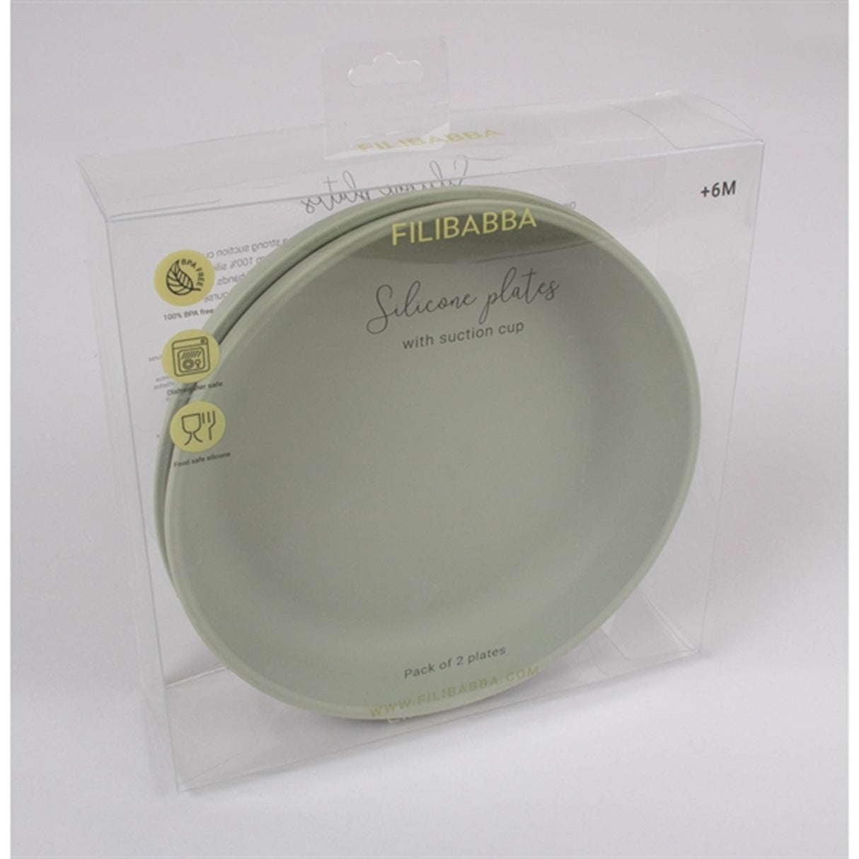 FILIBABBA Plate 2-pack Green 4