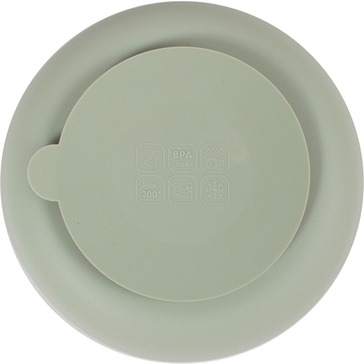 FILIBABBA Plate Divided Green 5