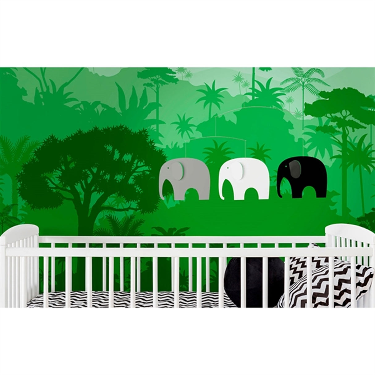 Flensted Mobiles Elephants Black/Grey