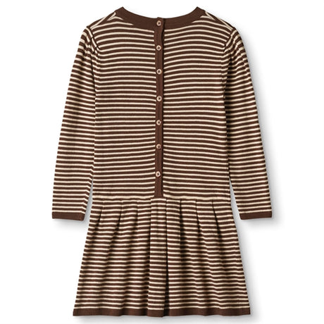 Fliink Chicory Coffee W. Sand Stripes Favo Peplum Dress 2