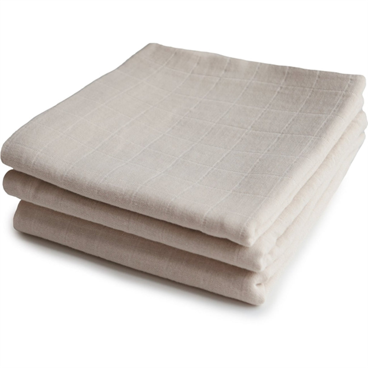 Mushie Muslin Cloth 3-pack Fog