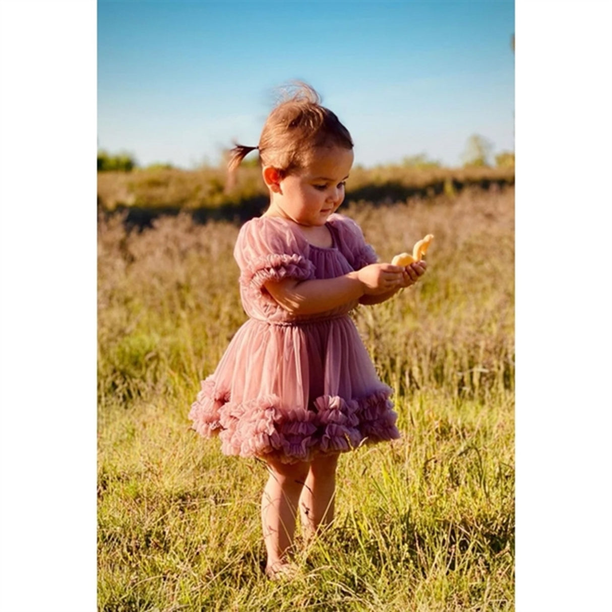 Dolly by Le Petit Frilly Dress Mauve 2