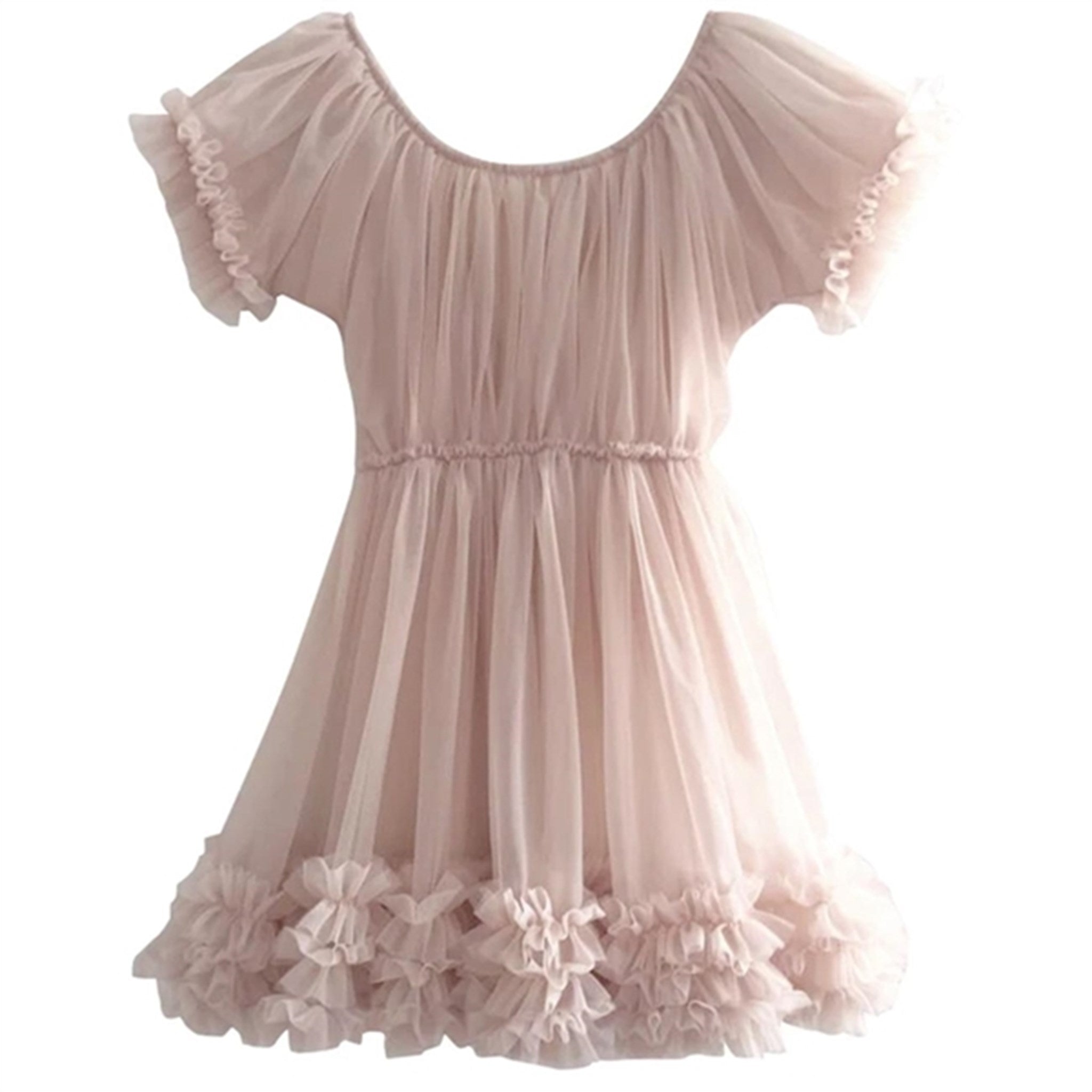 Dolly by Le Petit Frilly Dress Ballet Pink