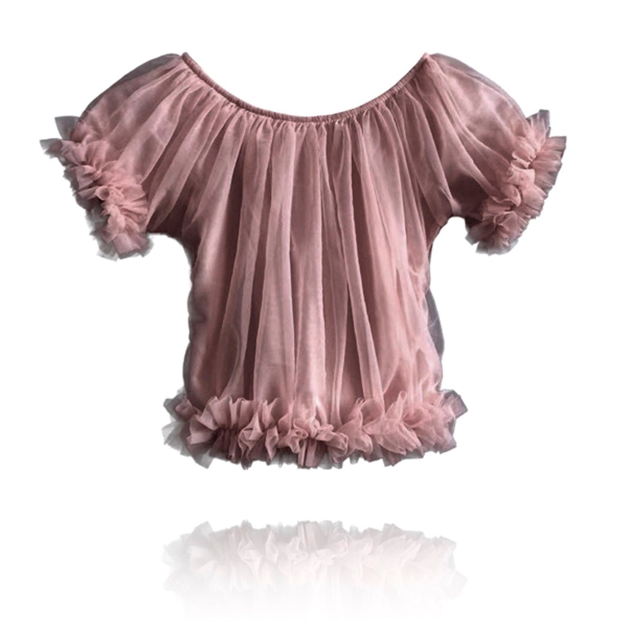 Dolly by Le Petit Tom Frilly Princess Top Mauve